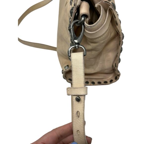 GIORGIO BRATO Beige Leather Studded Tote Bag - Picture 15 of 16